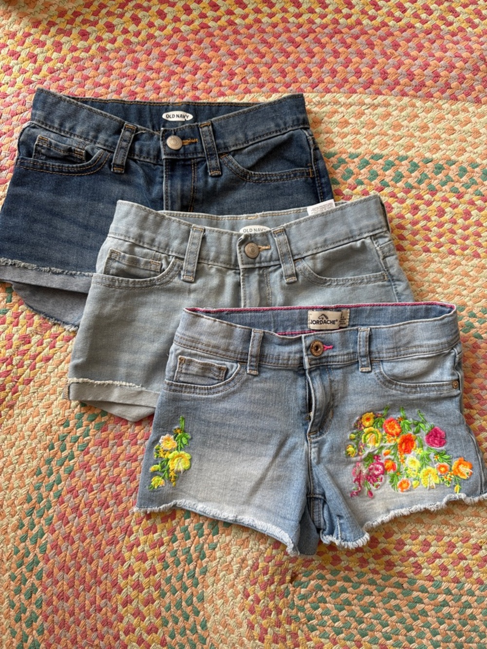 3 Pairs Girls Size 8 Jean Shorts- Old Navy & Jordache